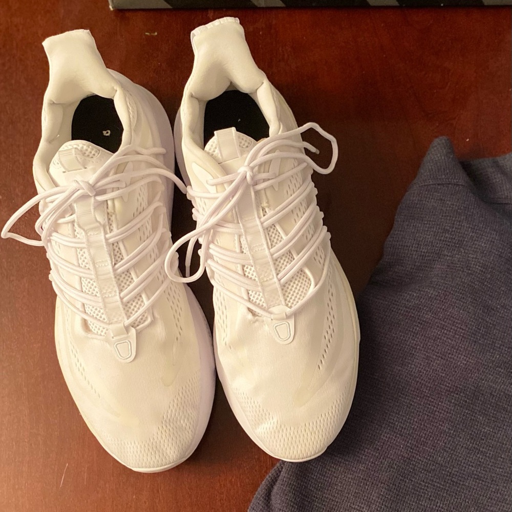 Adidas 2023 Alphaboost V1 Triple White HP2759 Sneakers Athletic Shoes Size 13